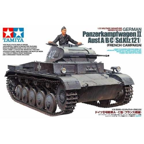 Tamiya 1/35 Military Miniature Series No. 292 German Army Panzer II Ausf. A-C French Front Plastic Model 35292