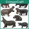 Неанимированная фигурка бегемота из сафари для домашнего декора и игры