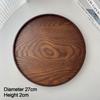 Vintage Round Serving Tray Wooden 21/24/27/30/33cm Decorative Tray Food Bread Pan Coffee Home Table