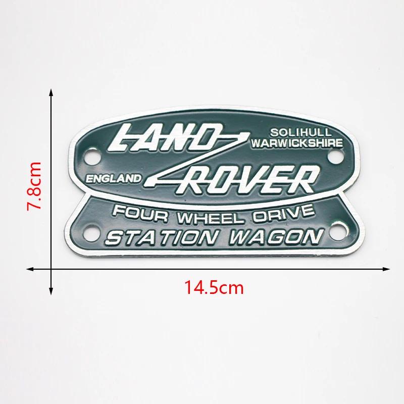 3D Car Front Grille Emblem For Land Rover SOLIHULL ENGLAND Defender 2015 Auto Badge Decoration Trunk Sticker Accessories BQQ0
