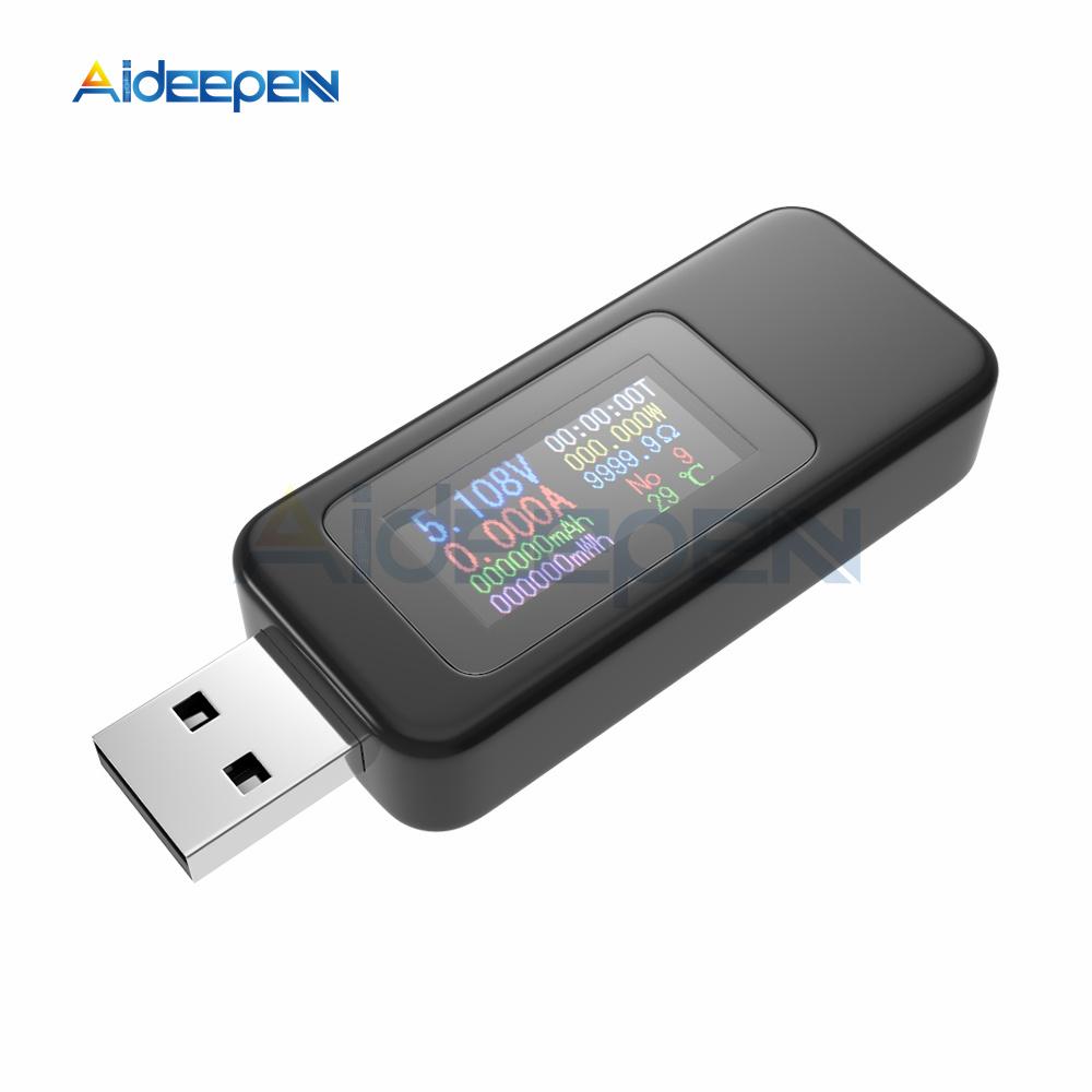LCD USB Detector Voltmeter Ammeter Power Capacity Tester Meter Voltage Current Charger Amperimetro Volt Meter Indicator