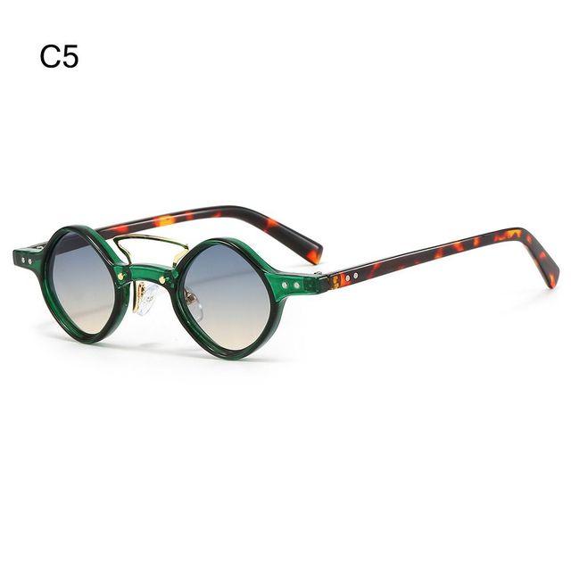 Солнцезащитные очки в стиле хиппи, маленькие круглые квадратные мужские и женские ретро очки в стиле стим-панк, винтажные очки с градиентом для вождения, UV400