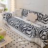 Ice Silk Cool Zebra Pattern Summer Mat Sofa Cushion Nordic Light Luxury Summer All-Inclusive Universal Sofa Slipcover Blanket