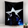 Tapestry Female Singer Star Silhouette Microphone Sparkle Concert Wall Hanging for Pop Music Lover Room Decor