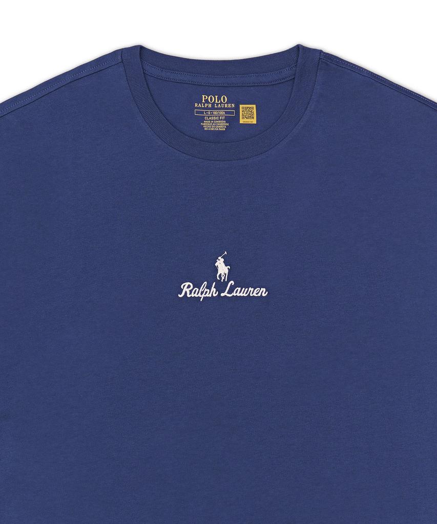 POLO RALPH LAUREN Классический крой Футболка из джерси с логотипом - Синяя