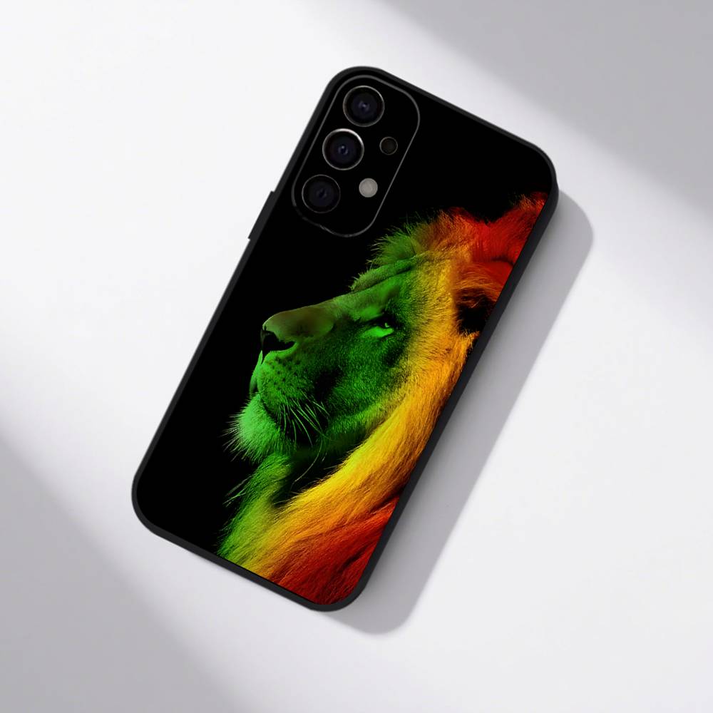 Чехол для телефона Samsung Bob Marley Rasta Lion S25, S24, S21, S22, S23, S30, Ultra, S20, Plus, Fe, Lite, 5G Черный