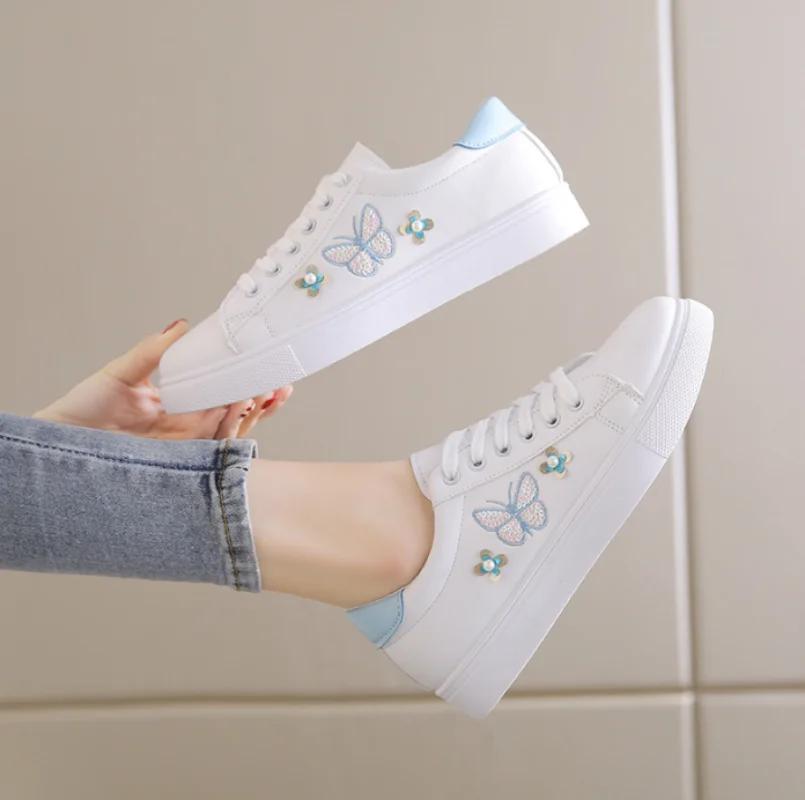 Обувь для женщин мода белый искусственная кожа женские кроссовки Tenis Feminino Zapatos De Mujer женские повседневные удобные вулканизированные туфли