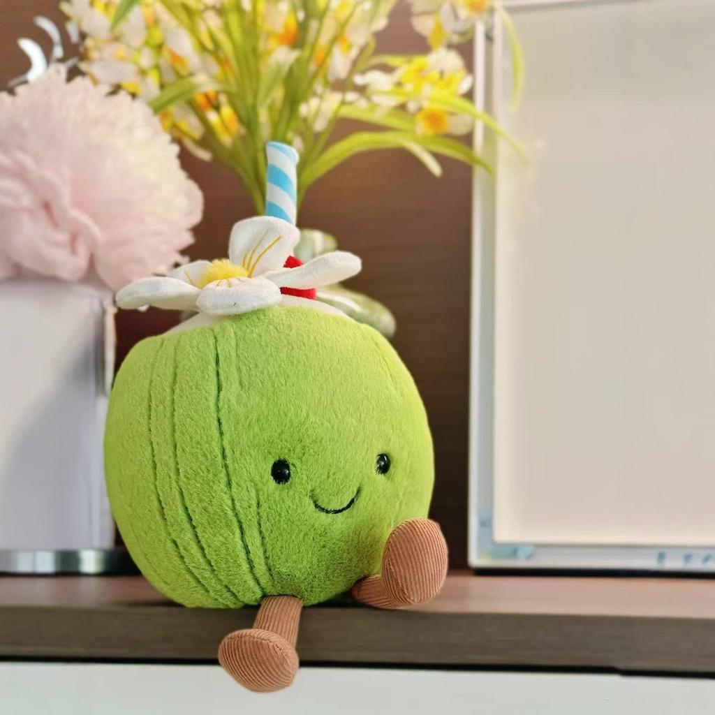 Jellycat Cute Coconut Lemon Plush Toy Coconut Water Stuffed Animal Palm Tree Doll Girlfriend Gift