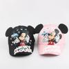 Disney Бейсболка с Микки и Минни, защита от солнца, дышащая, вязаная, для улицы, повседневный стиль, вязаная крючком бейсболка