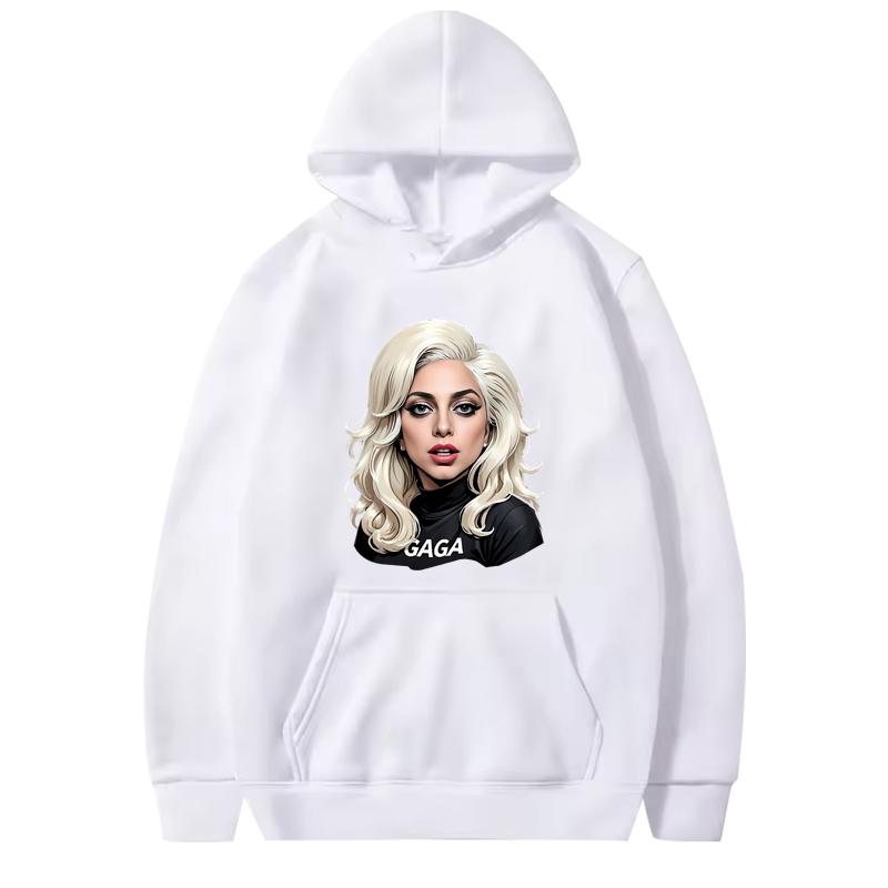 Классическая графическая толстовка Lady Gaga Мужская Женская Винтажная с Длинным Рукавом Высококачественная Толстовка С Принтом Оверсайз Повседневная Толстовка Унисекс