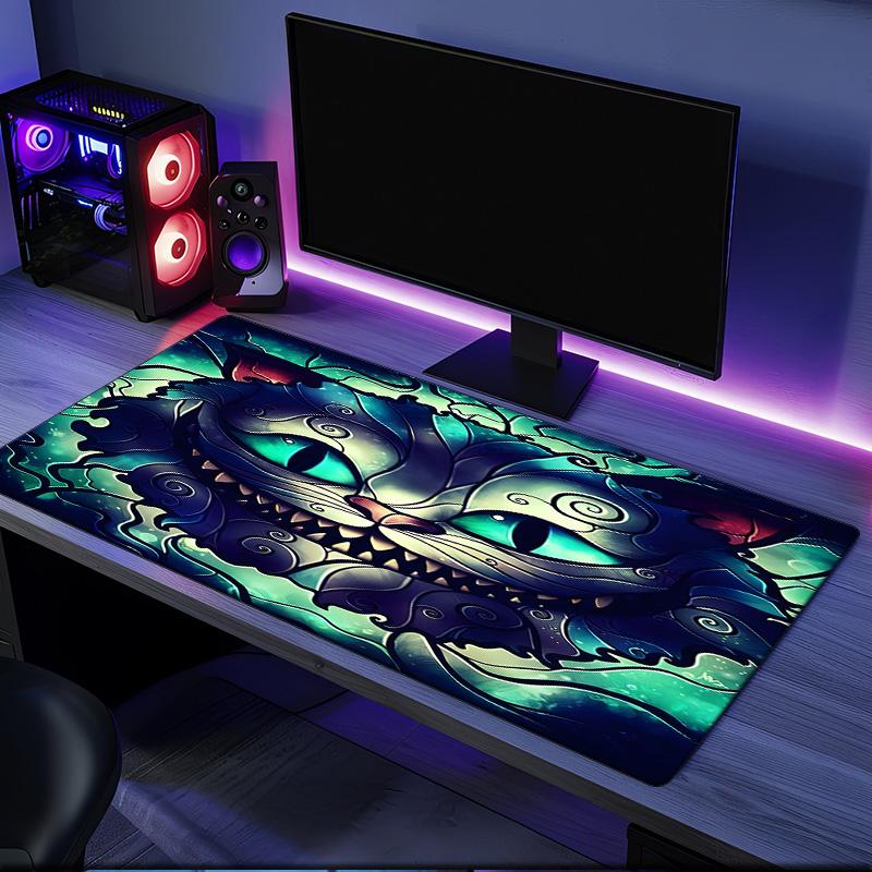 Che-shire Cat Smile Mouse Pad, Rubber Base, Mouse Pad for Gamers and Office Use, Gaming Desk , Easy To Clean Mat Christmas fan gifts