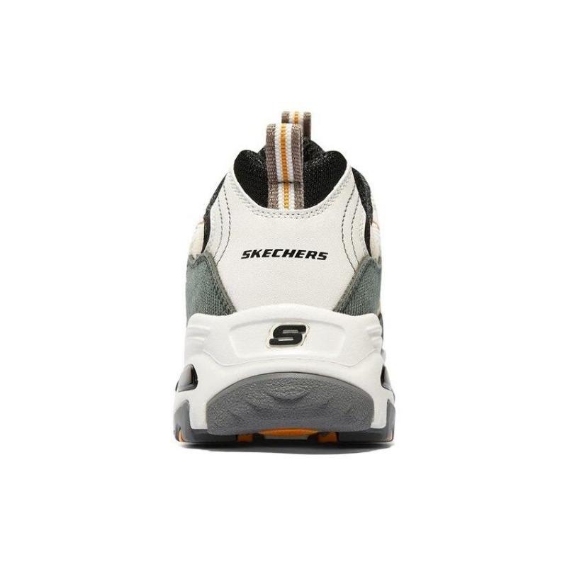Skechers D'LITES 1.0 Женские Сетчатые Синтетическая Кожа Комфортные Повседневные Низкие Кроссовки на Толстой Подошве Белый Зеленый 896273-OWGN