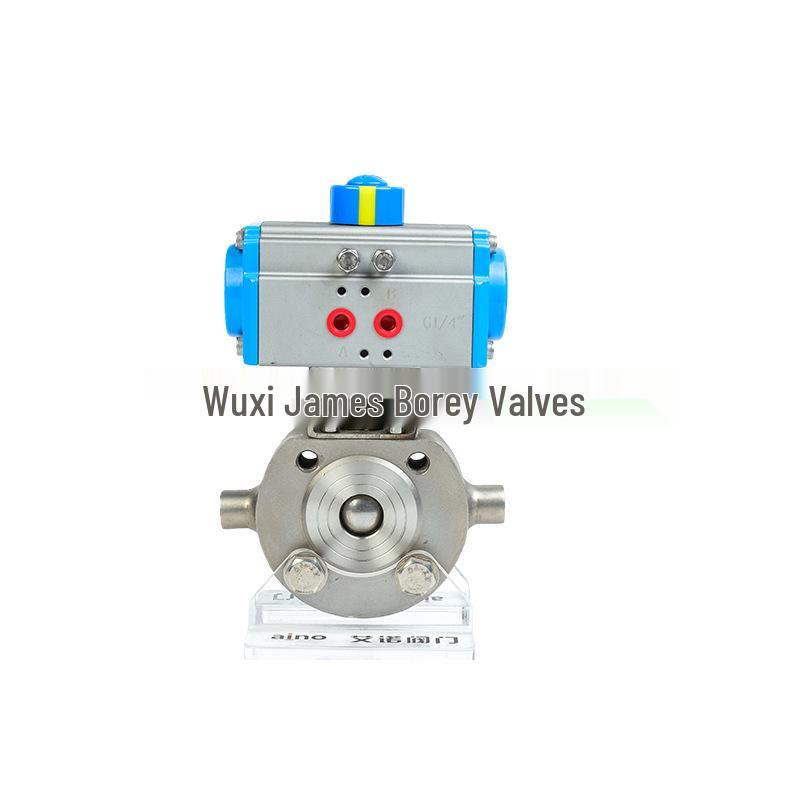 Three-Piece Stainless Steel Pneumatic Threaded Ball Valve, 3PC Straight-Through, Model BQ671F