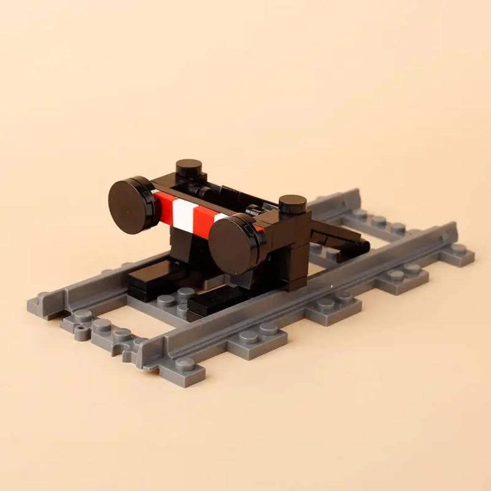 City Street Series Building Blocks Accessories Rail Transit Train Signal Light Railings Brick Toilet Flower Bed Phone Box Toy