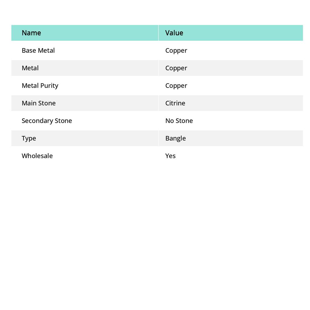 Citrine Gemstone Handmade Copper Wire Wrap Cuff Bangle Adjustable f3h60