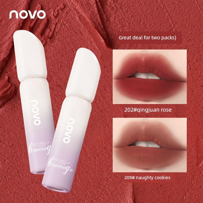 Novo Cream Ice Cream Velvet Lip Glaze Matte Long-Lasting Color Niche Affordable Lipstick