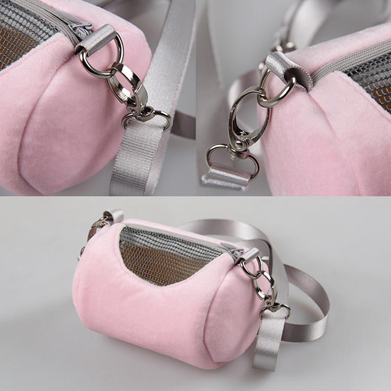 Сумки-переноски для хомяков, сумка через плечо, цилиндрический дизайн, практичная домашняя дорожная портативная клетка с белкой и видимой сеткой для домашних животных