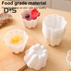 4Pcs Miniature Flower Shaped Pudding Tart Molds Non-Stick Pan Set for Bread Cake Pie Baking Mold Kit for Home Kitchen Outdoor Travel Restaurant