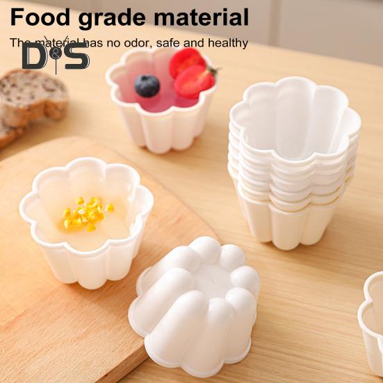 4Pcs Miniature Flower Shaped Pudding Tart Molds Non-Stick Pan Set for Bread Cake Pie Baking Mold Kit for Home Kitchen Outdoor Travel Restaurant