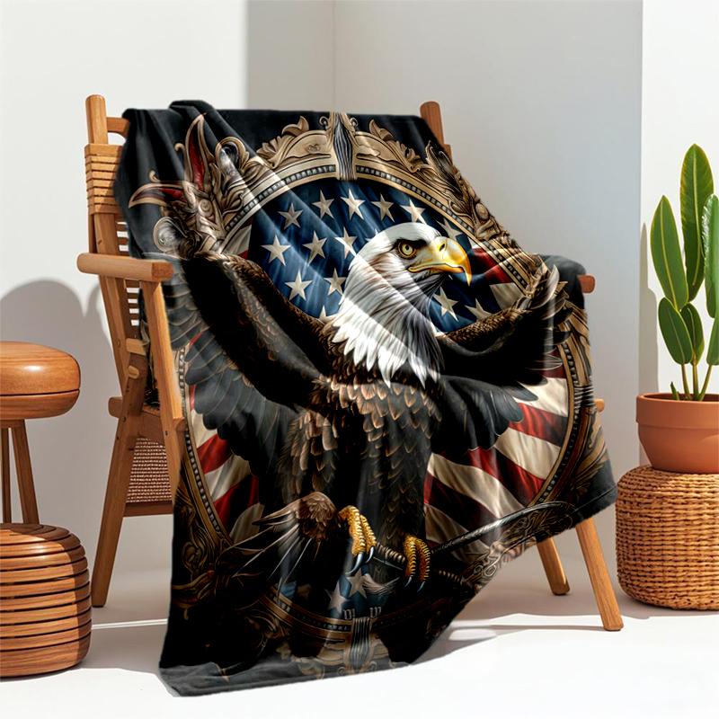 1pc American Bald Eagle Poster blanket, al season lightweigh Poster blanket home office outdoor nap multifunc Poster blanketional blanket