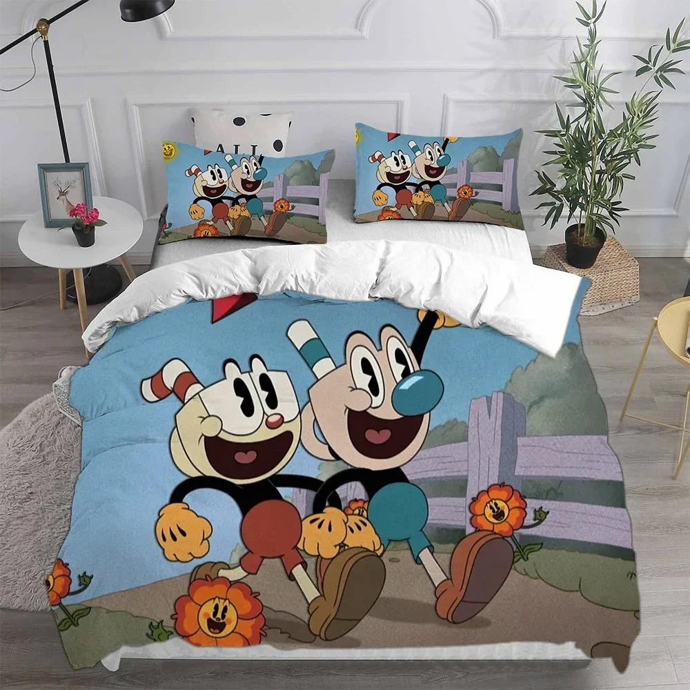 3D Новый Домашний Текстиль Мультяшный Cuphead Комплекты Постельного Белья Одеяло Покрывало Пододеяльник Наволочки Комплекты Детский Взрослый Размер
