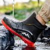 Новые мужские повседневные водонепроницаемые резиновые сапоги, модные мужские уличные слипоны для рыбалки, рабочие ботильоны шеф-повара, противоскользящие теплые водные ботинки