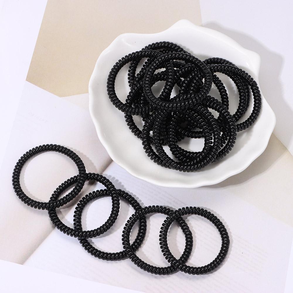 20pcs Accessory Super Thin Girls Ponytail Holder Rubber Telephone Wire Hair Ropes