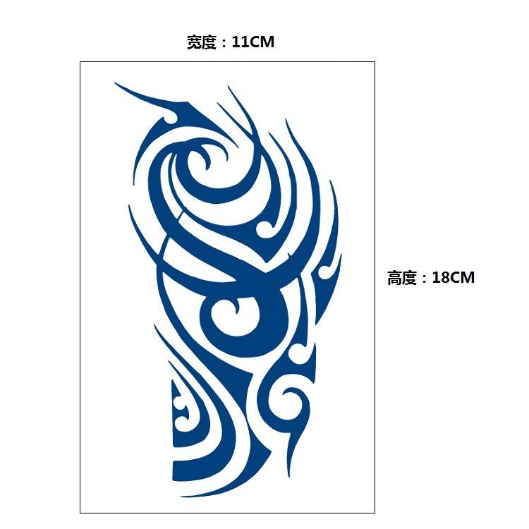 Постепенное изменение геометрический травяной сок лиса кит русалка имитация татуировки наклейка, переводная наклейка на воду