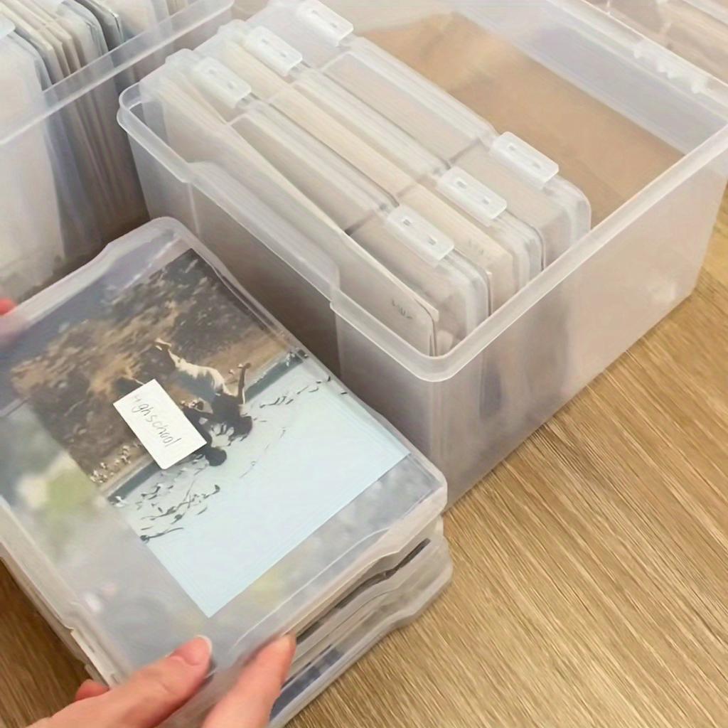 5x7 дюймов Прозрачные Пластиковые Коробки-Органайзеры для Фотографий Многофункциональные Коробки для Хранения с Разделением DIY Кейсы для Хранения Фотографий Домашнее Хранение