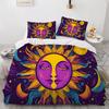 Human Face Comforter Cover Sets For Teens Lightweight Down Quilt Covers Abstract Shape Face Pattern Bedspread Cover No Comforter