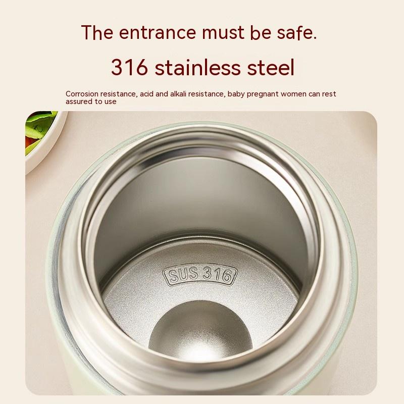 Тушеная кружка, новая 24-часовая изоляция, контейнер для обеда, ведро, тушеное мясо, каша, переносная кастрюля из нержавеющей стали 316 для тушения