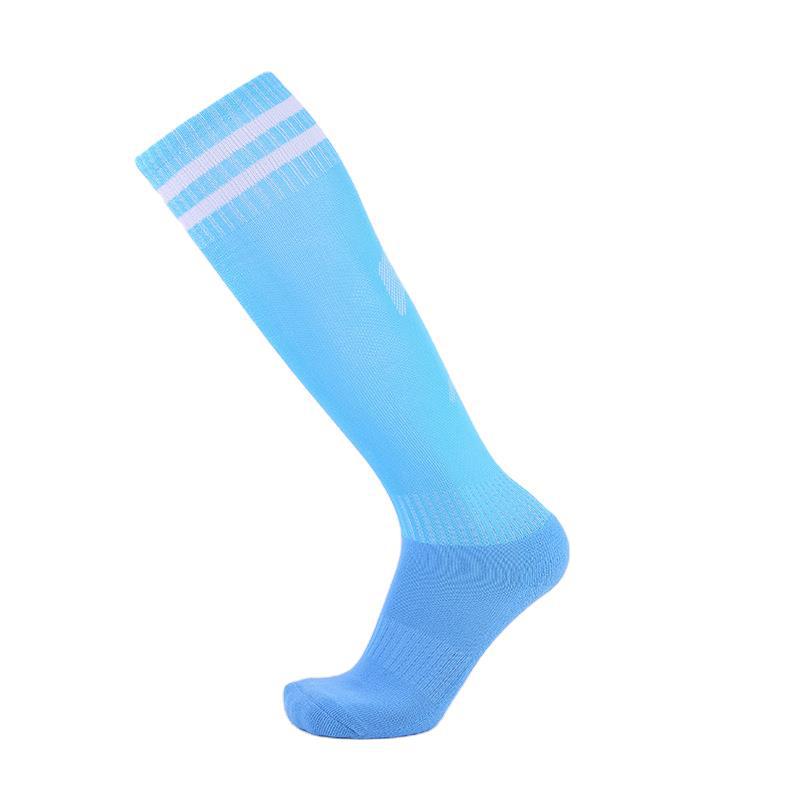 Взрослые и детские гольфы выше колена для футбола, толстые махровые носки для тренировок, нескользящие
