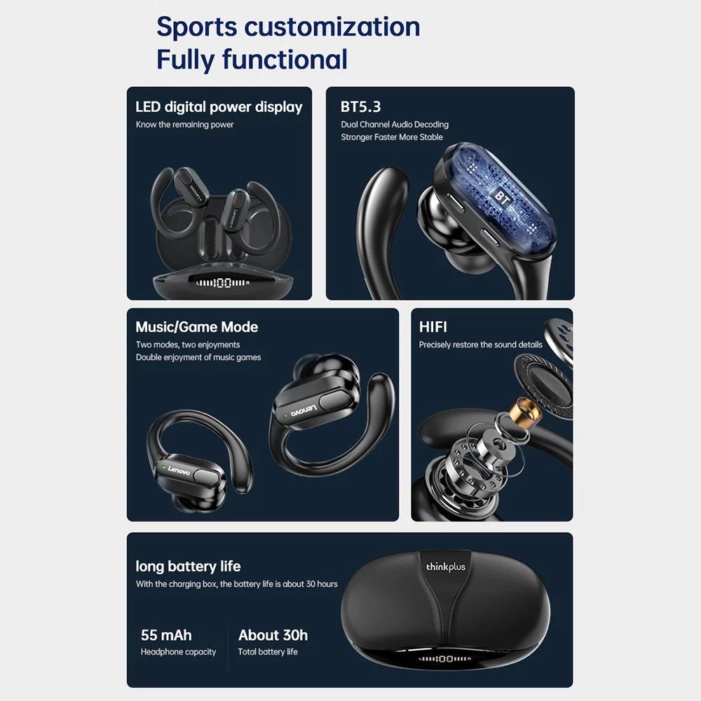 Lenovo XT80 беспроводные Bluetooth спортивные наушники с микрофоном, зарядным чехлом, Hi-Fi стереозвуком, шумоподавлением, HD-вызовами, умным быстрым сопряжением
