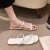Модные женские сандалии-слингбэки Новая женская обувь Летние балетки Повседневные шлепанцы Неглубокие женские шлепанцы С открытым носком Тапочки Zapatos Mujer