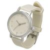 Fieldwork Women's Analog Watch with Silicone Strap and Laminated Accents, Beige, YM113-1