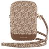 Torebka Guess Brązowa Zip GCube Bottom Stripe