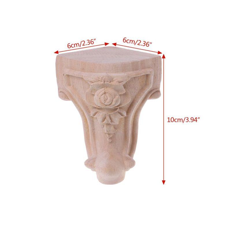 4 Pcs Table Legs, Sofa Beds, Carved Wooden Furniture, Replaceable Fittings, Durable Load-bearing Capacity