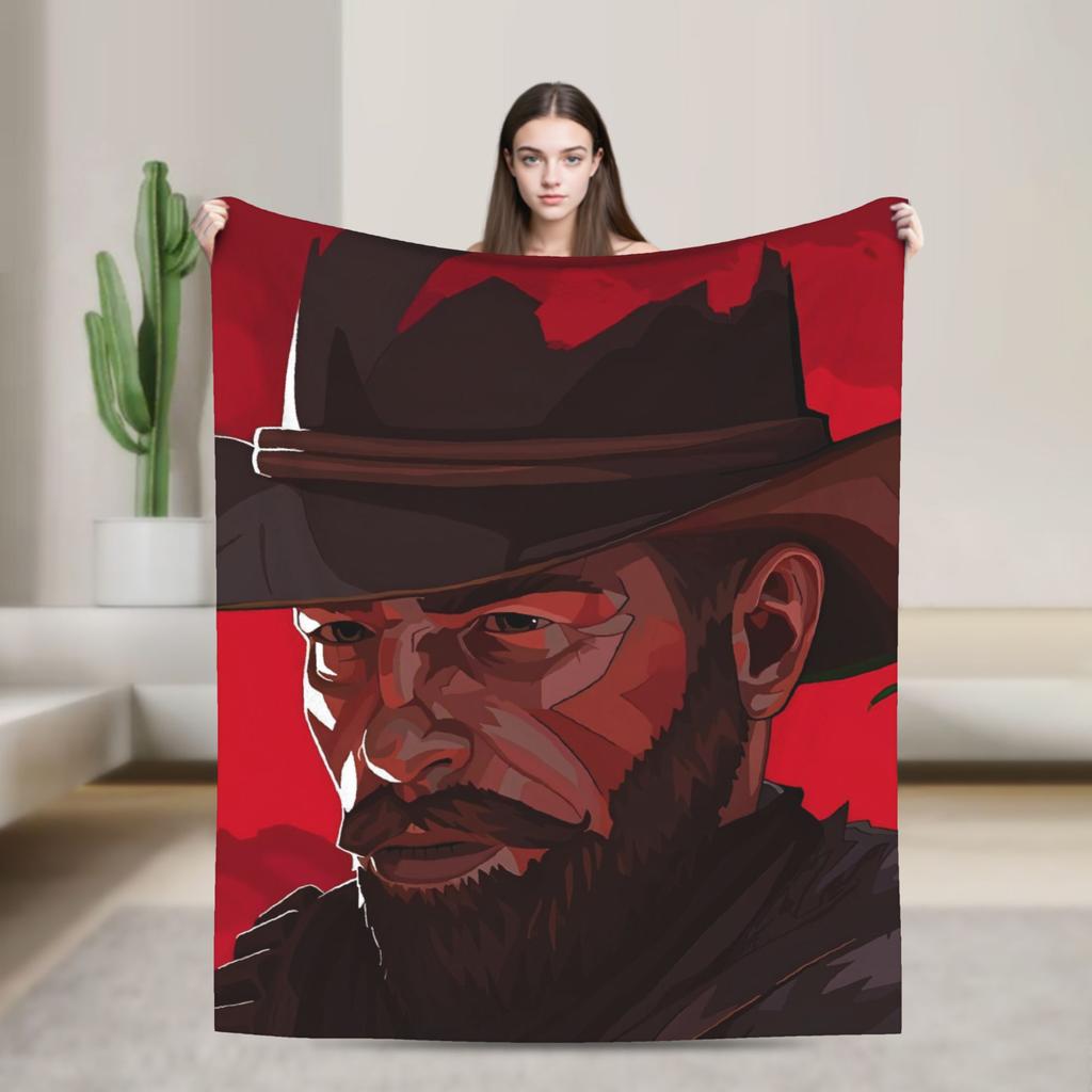 Артур Red Dead Redemption 2 Одеяло Качество Мягкое Теплое Плед Зима Путешествия Офис Диван Кровать Пушистый Покрывало
