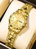 A luxurious business lady's small luminous calendar stainless steel quartz watch - a birthday gift for her