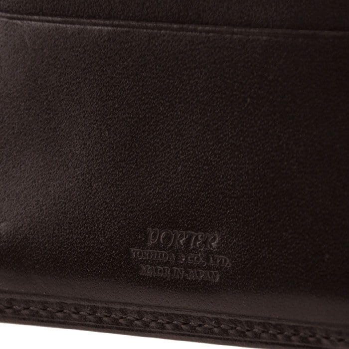 Porter Leather Sheen Bifold Wallet Men's (Black)