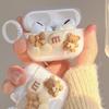 Мультяшная Вишня Airpods 1 / 2 Поколения Милый Медведь Прозрачный Чехол-Крышка для Bluetooth-Наушников 3 Поколения Подвесная Пряжка Мягкий Pro