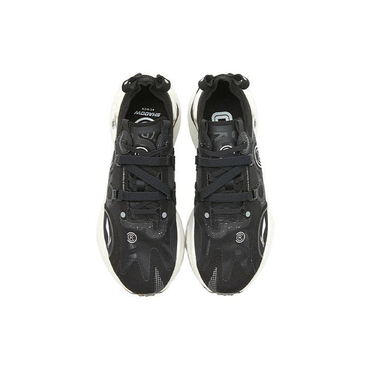 Li-Ning Кроссовки Shadow с низким верхом, амортизирующими, противоскользящими, износостойкими, дышащими и легкими мужскими кроссовками черного цвета AZGS021-2
