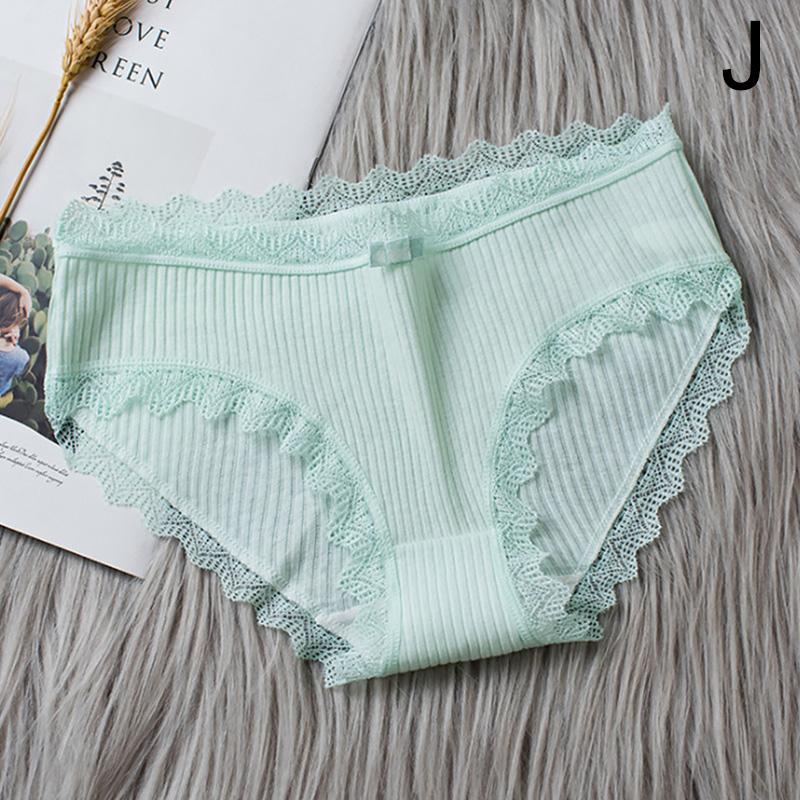 4 PCS Solid Color Women's Panties Lace Threaded Underwear Female Mid-Waist Soft Comfortable Lingerie Girl Lingerie Sexy Woman Clothes