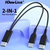 HdoorLink 2 в 1 кабель Micro USB Type-C для мобильного телефона, кабель для быстрой зарядки, короткий шнур USB C для зарядного устройства для Samsung Huawei