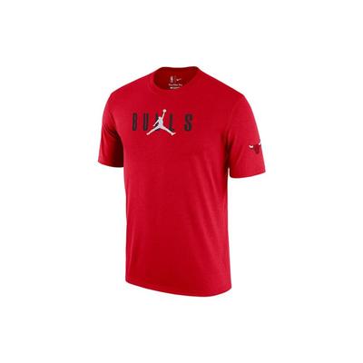 Мужская спортивная футболка Jordan Chicago Bulls с принтом логотипа и алфавитом, короткий рукав, красная, DA6507-657