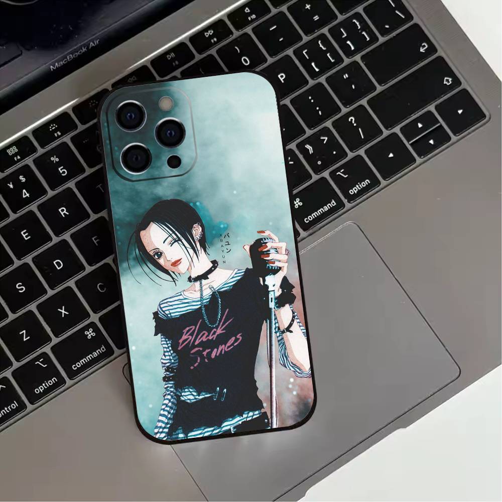 A-Аниме N-Нана Осаки Чехол для телефона Для iPhone 17,16,15,14,13,12,11 Plus,Pro Max,XS,Мягкий Силиконовый Черный Чехол