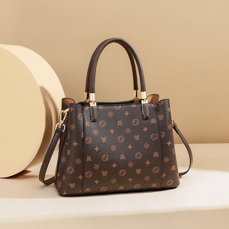 Bag women's 2026 new handbag women's bag classic printed commuter handbag feeling shoulder messenger bag