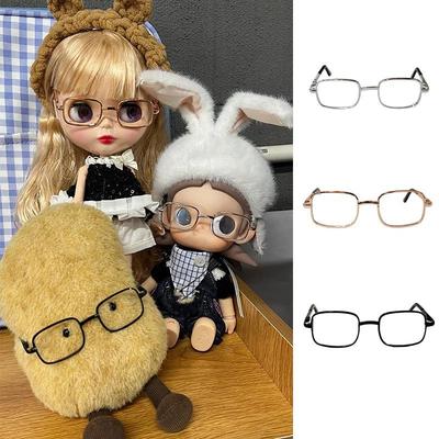 [J] Металлические очки для кук Blythe 1/6, аксессуары, реквизит для фотосъемки 8,5 см, для хлопковых кукол 20 см, фигурок