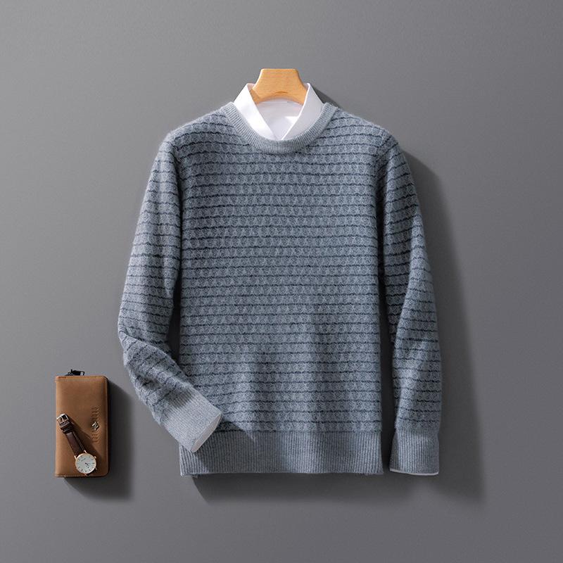 Новейший кардиган жаккардовой вязки с круглым вырезом для осени и зимы. Повседневный и модный теплый кашемировый вязаный свитер. Универсальная базовая блузка.