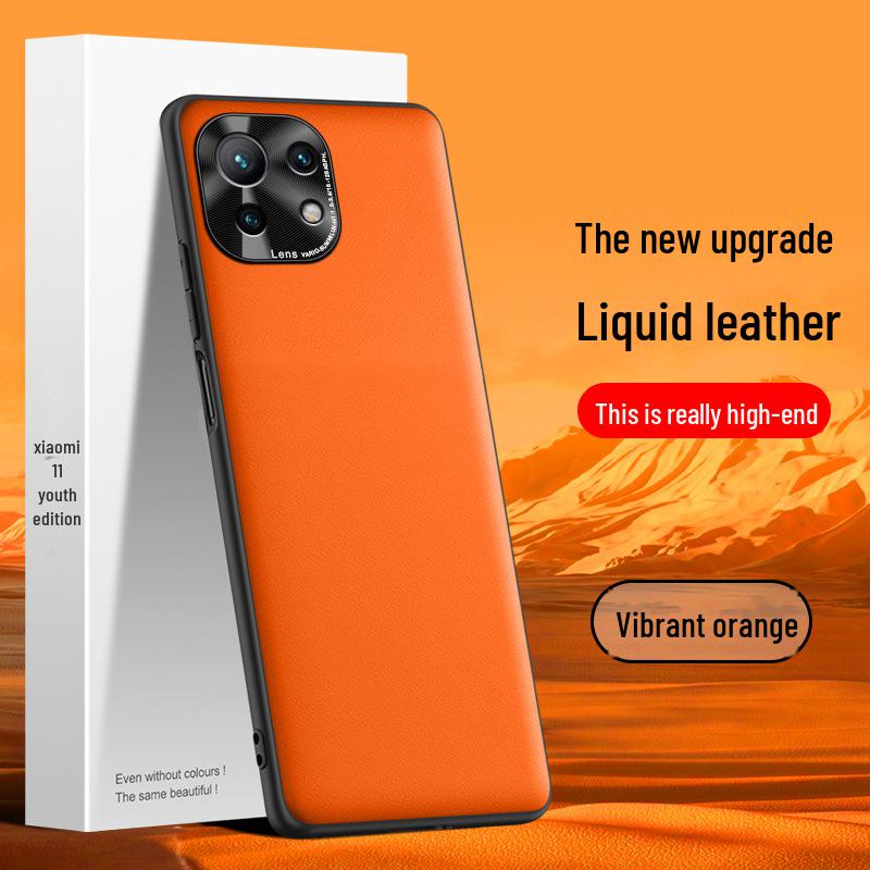 Чехол для телефона Xiaomi 11 Youth Edition Liquid Leather для защиты от падений — возможна доставка поштучно